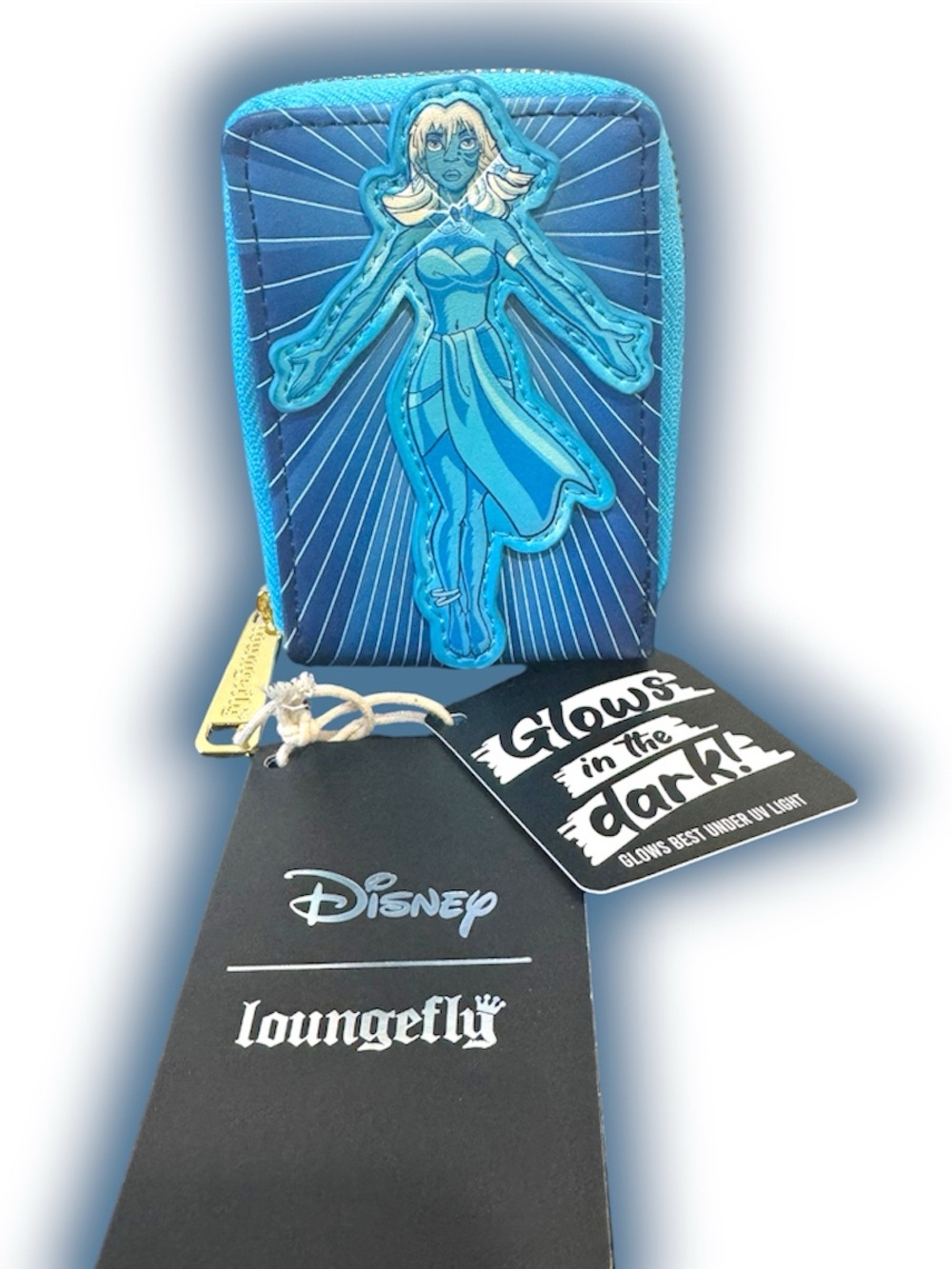 Loungefly Disney Atlantis: The Lost Empire Kida Glow Accordion Blue Wallet